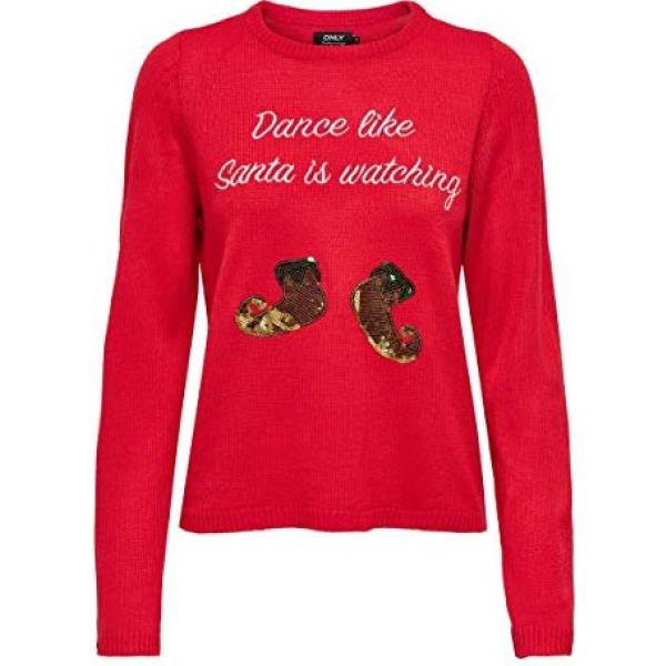 pullovers Only rosso con stampe