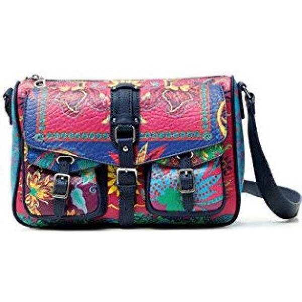 borse a tracolla Desigual blu con stampe