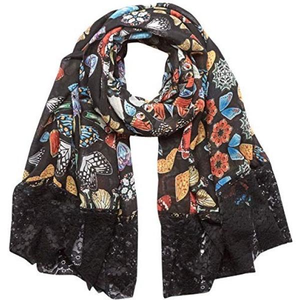 sciarpe Desigual nero con stampe