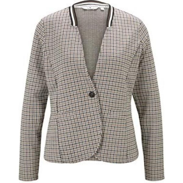 blazer Tom Tailor grigio a quadri