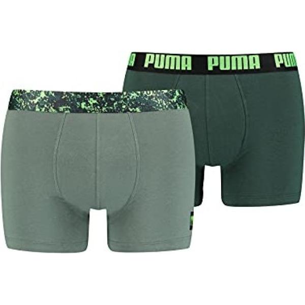 boxer Puma grigio con stampe