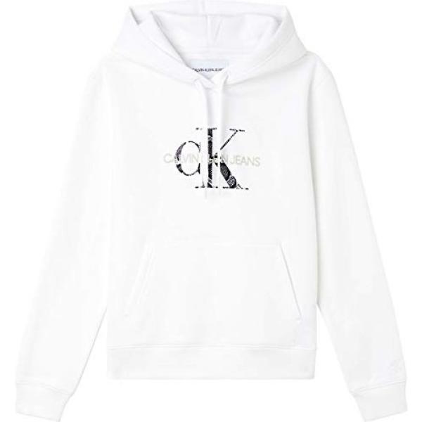 felpe con cappuccio Calvin Klein bianco serpente