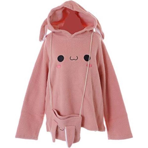 felpe con cappuccio Kawaii-Story rosa