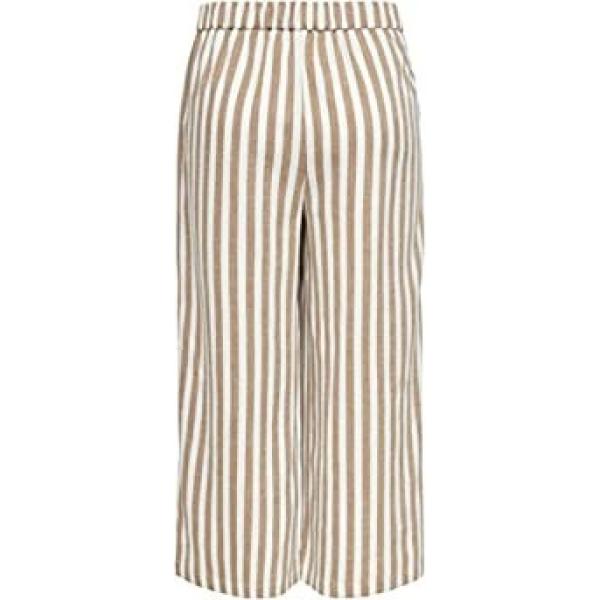 pantaloni culotte Only marrone a righe