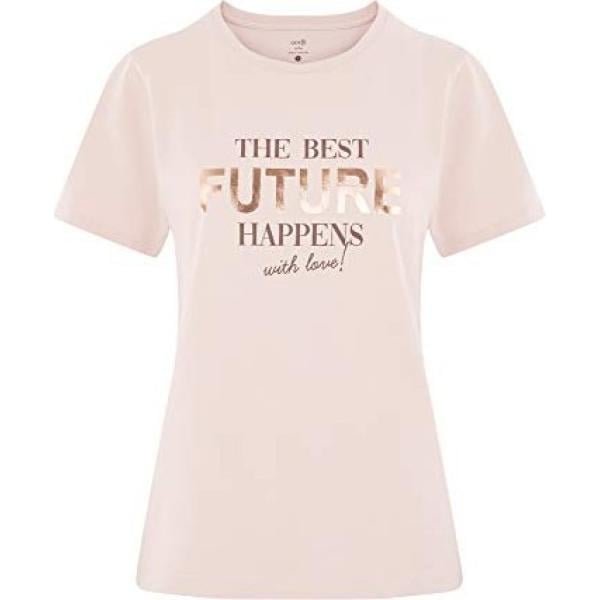 t-shirt Oodji Ultra rosa con stampe