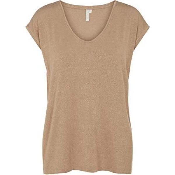 t-shirt Pieces marrone