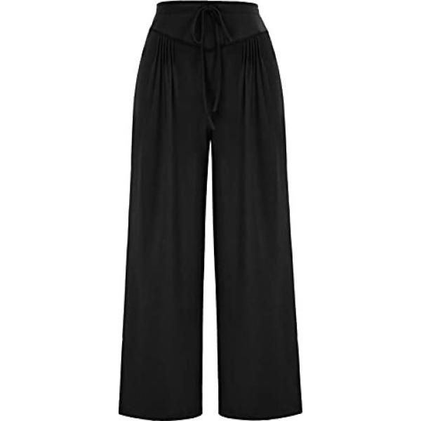 pantaloni Grace Karin nero tinta unita