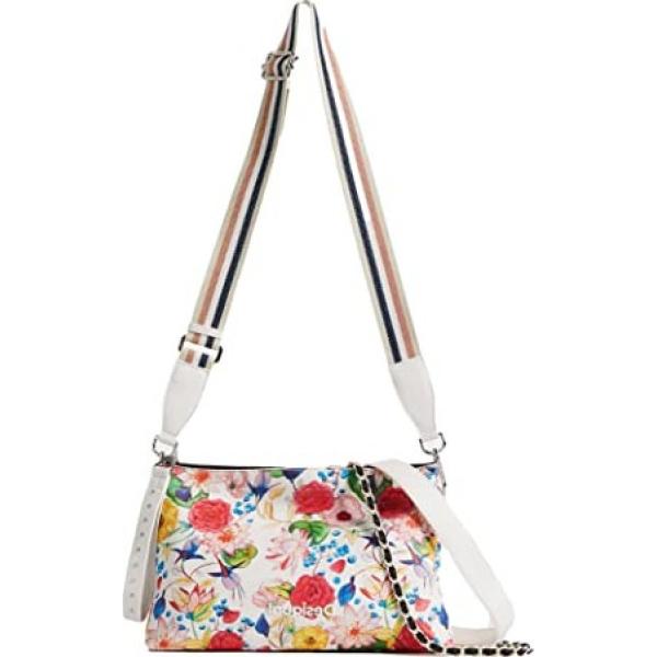 borse a tracolla Desigual bianco a fiori
