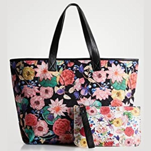 shopping bag Desigual bianco a fiori
