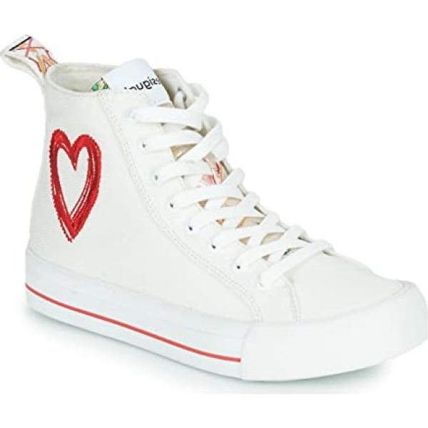 sneakers alte Desigual bianco con stampe