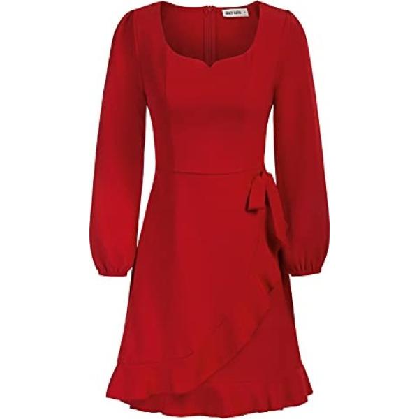 vestiti Grace Karin rosso tinta unita