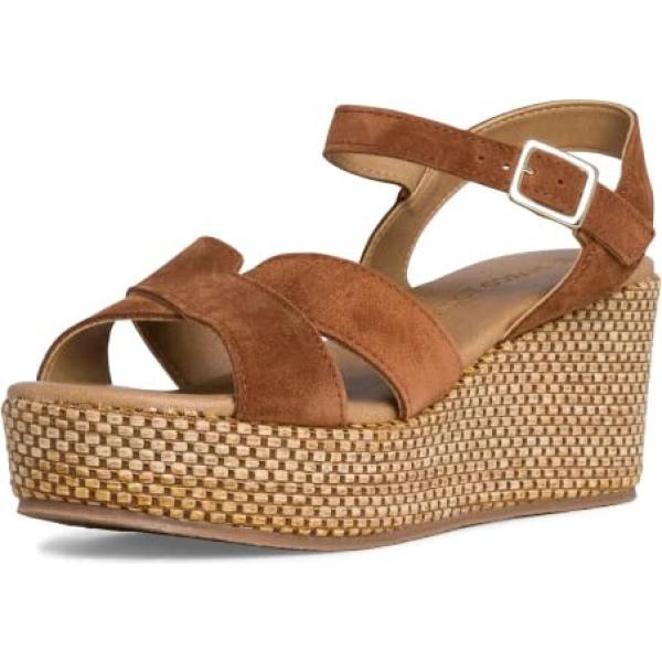 sandali in pelle Marco Tozzi marrone