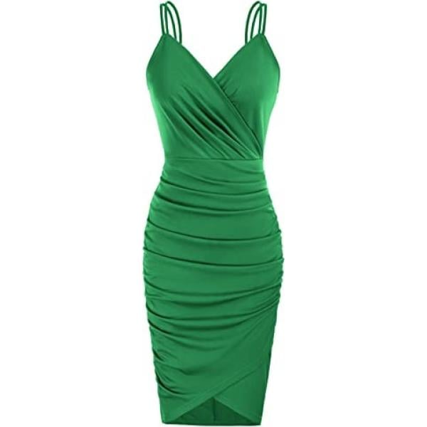 vestiti corti Grace Karin verde tinta unita