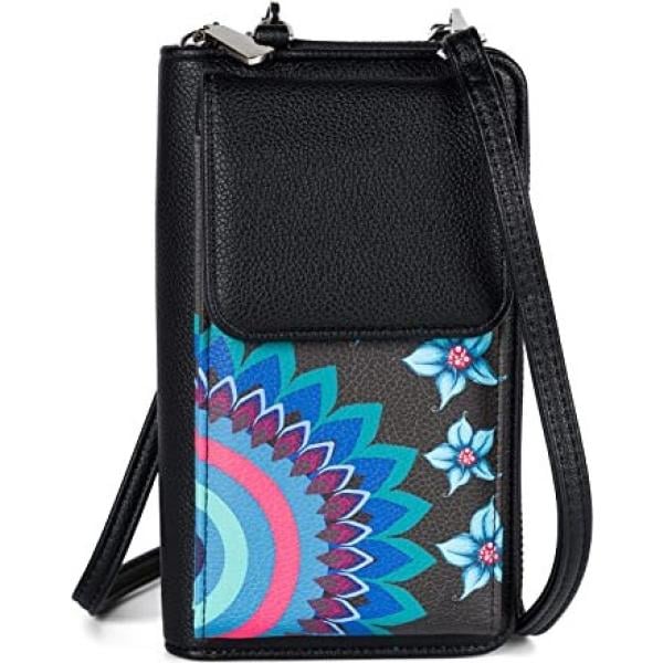 borse a tracolla StyleBREAKER nero a fiori