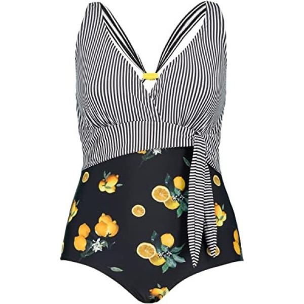 costumi interi Ulla Popken multicolore a righe
