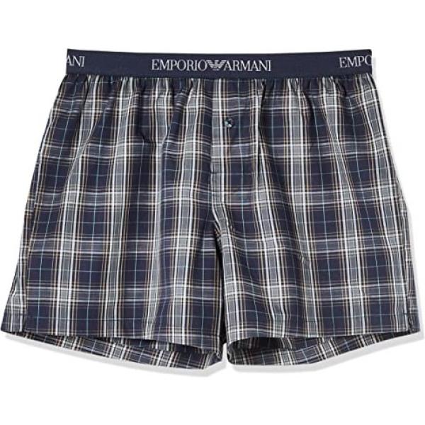boxer Emporio Armani grigio a quadri