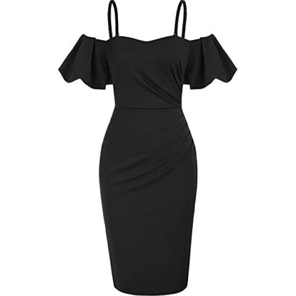 vestiti midi/longuette Belle Poque nero