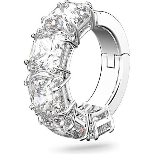 orecchini Swarovski bianco a quadri