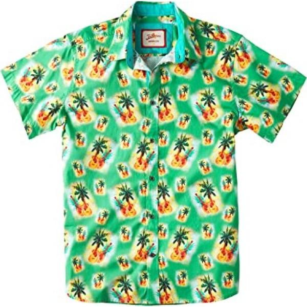 camicie a manica corta Joe Browns verde con stampe