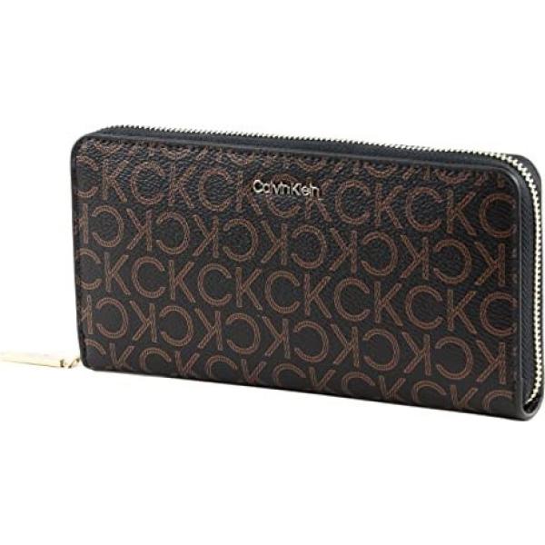 portafogli Calvin Klein marrone con stampe