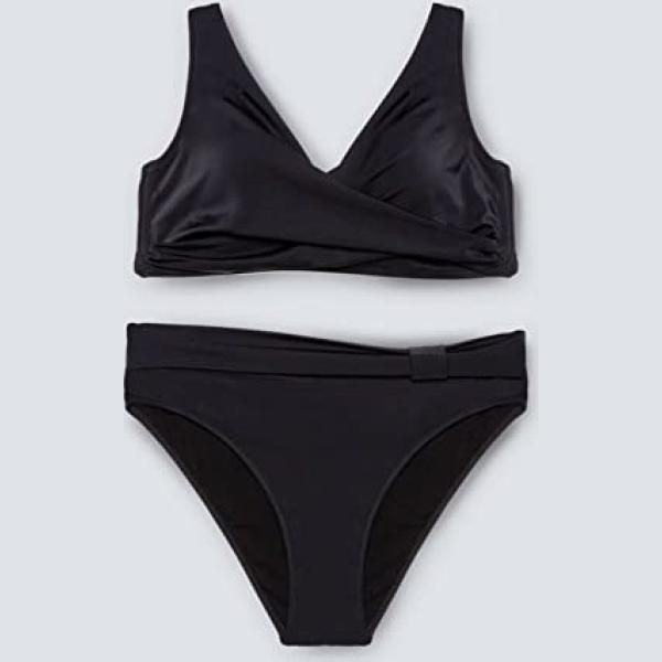bikini Fiorella Rubino nero tinta unita