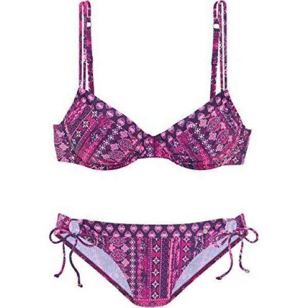 bikini S.Oliver viola con stampe