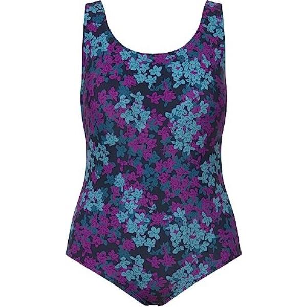 costumi interi Ulla Popken viola a fiori