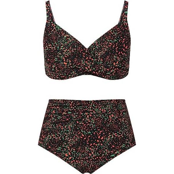 bikini Ulla Popken nero a pois