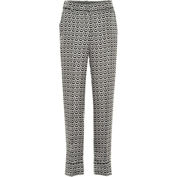 pantaloni S Max Mara blu con stampe