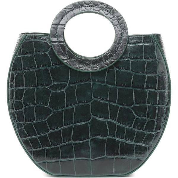 borse a mano Staud verde con stampe