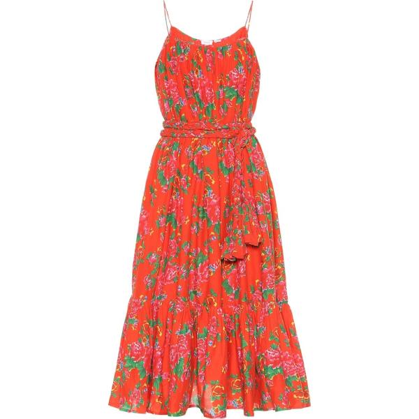 vestito Rhode rosso con stampe