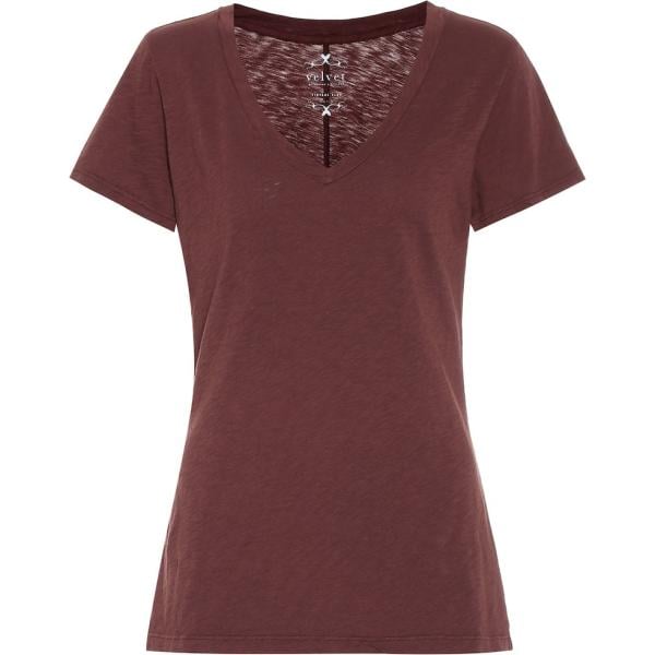 t-shirt Velvet marrone