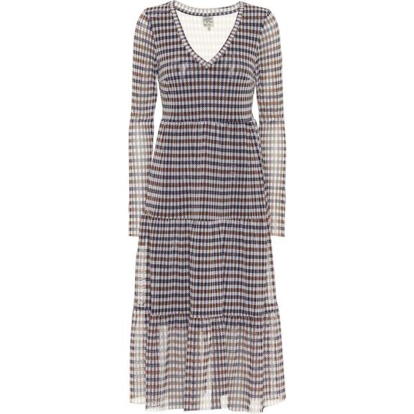 vestiti midi/longuette Baum und Pferdgarten marrone a quadri