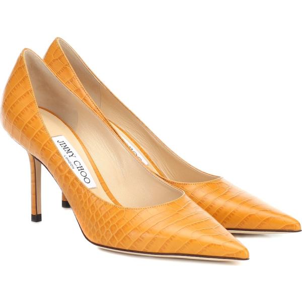 décolleté Jimmy Choo arancione con stampe