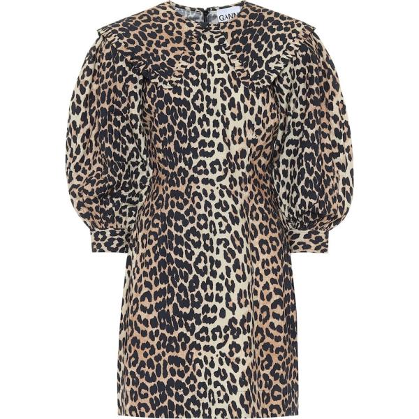 vestiti corti Ganni grigio con stampe