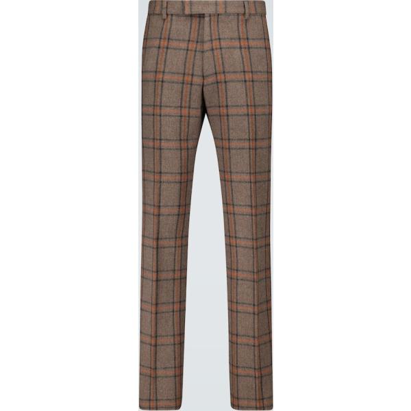 pantaloni capri Dries Van Noten marrone a quadri