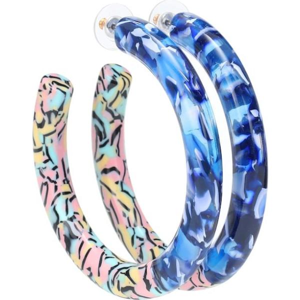 boucles doreilles Lele Sadoughi bleu fantaisie