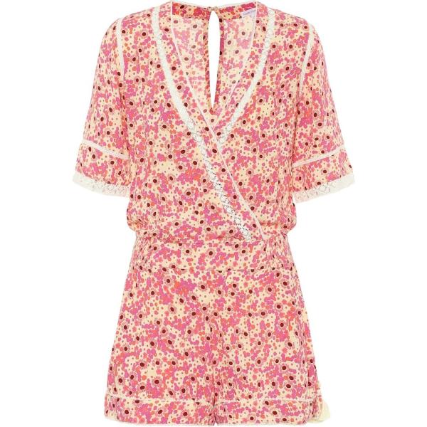 combishort Poupette St Barth rose imprimé