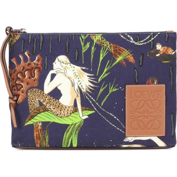 pochette Loewe bleu imprimé