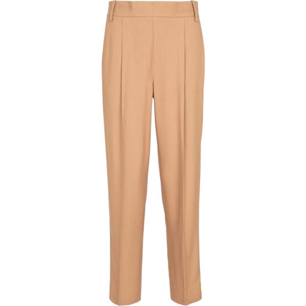 Pantalon  femme blanc neige taille haute viscose Vince