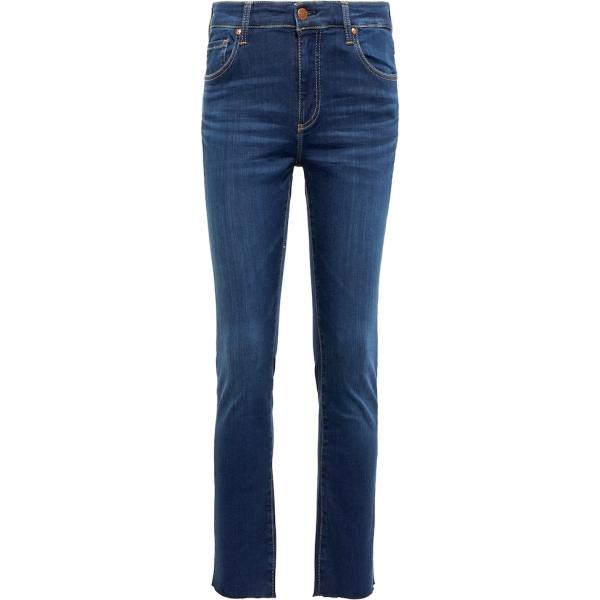 Jean skinny femme blanc neige taille haute à fermeture éclair polyester AG Jeans