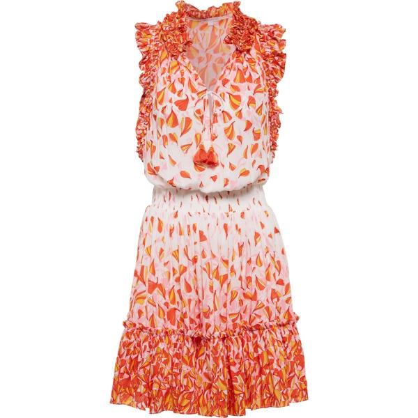 Robe femme blanc neige imprimé viscose Poupette St Barth