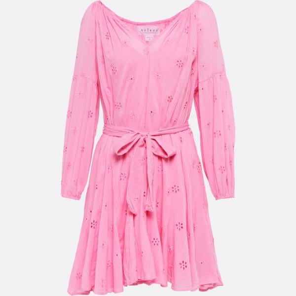 Robe femme blanc neige coton Velvet