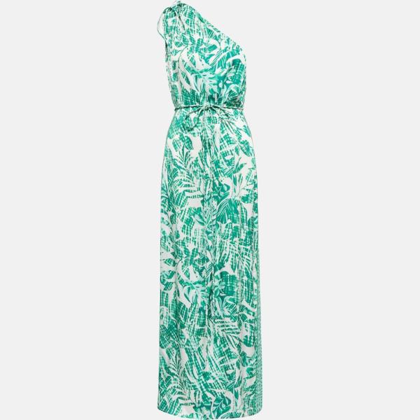 Robe asymétrique femme blanc neige imprimé viscose Poupette St Barth