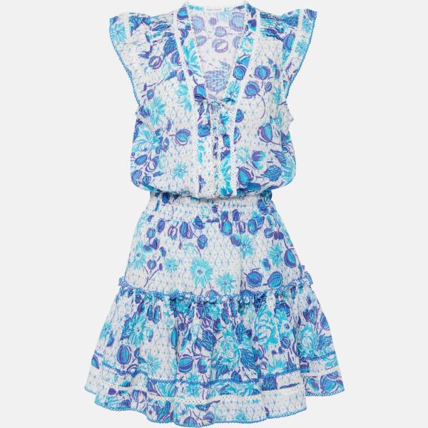 Robe femme blanc neige imprimé coton Poupette St Barth
