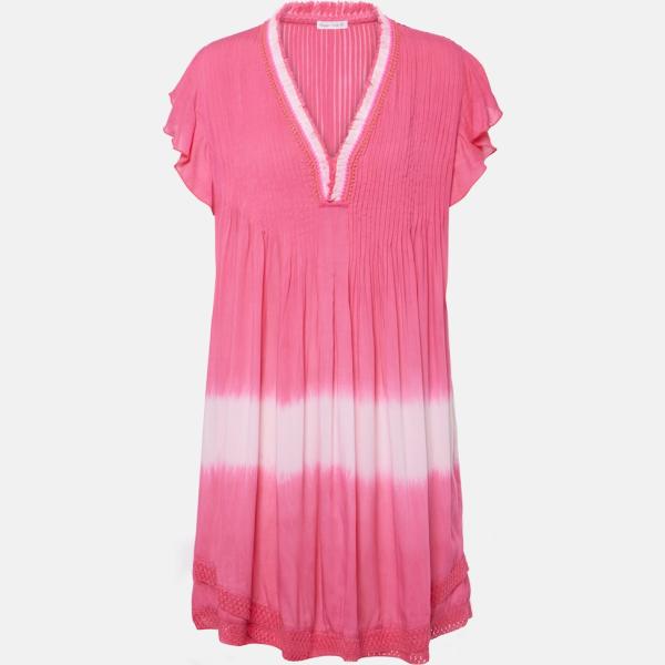 Robe femme blanc neige avec volants viscose Poupette St Barth