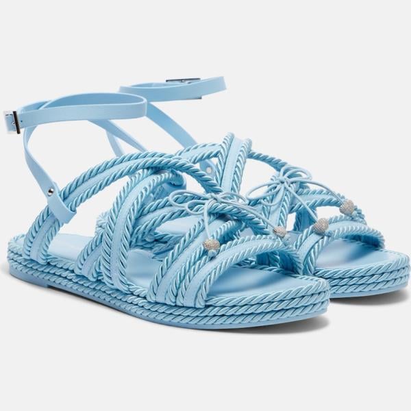 sandales en cuir Mach & Mach bleu