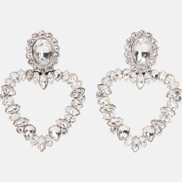 boucles doreilles Self-Portrait blanc