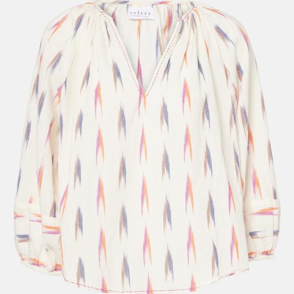 Blouse femme blanc neige coton Velvet