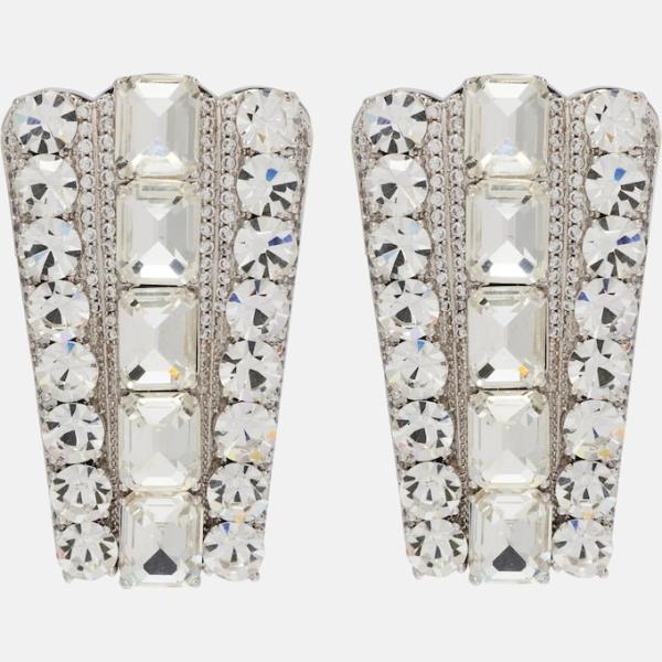 boucles doreilles Self-Portrait gris